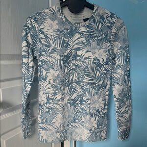 H&M Blue Floral Long Sleeve Shirt